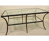 MARGE CARSON TWO TIER GLASS COFFEE TABLE