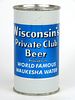 1957 Wisconsin's Private Club Beer 12oz Flat Top Can 146-32, Waukesha, Wisconsin