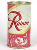 1956 Rainier Jubilee Beer (Dark Terra Cotta) 12oz Flat Top Can, Seattle, Washington
