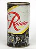 1958 Rainier Jubilee Beer (Black) 12oz Flat Top Can 118-16V, Spokane, Washington