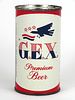 1960 G.E.X. Premium Beer 12oz Flat Top Can 69-27, Shamokin, Pennsylvania