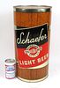 1947 Schaefer Light Beer 18 inch Backbar Display Can, Brooklyn, New York