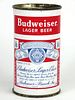 1956 Budweiser Lager Beer 12oz Flat Top Can 44-32, Newark, New Jersey