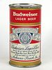 1953 Budweiser Beer 12oz Flat Top Can 44-07, Saint Louis, Missouri