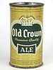 1955 Old Crown Beer 12oz Flat Top Can 105-08, Fort Wayne, Indiana