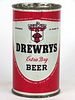 1956 Drewrys Extra Dry Beer (eyebrows/forehead) 12oz Flat Top Can 56-39, South Bend, Indiana