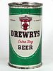 1956 Drewrys Extra Dry Beer (Chin/Dimples) 12oz Flat Top Can 56-35, South Bend, Indiana