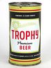 1958 Trophy Premium Beer 12oz Flat Top Can 140-03, South Bend, Indiana
