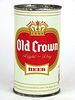 1961 Old Crown Beer 12oz Flat Top Can 105-22, Fort Wayne, Indiana
