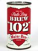 1954 Brew "102" Beer 12oz Flat Top Can 41-31, Los Angeles, California