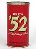 1956 Brew '52 Beer 12oz Flat Top Can 41-23, Los Angeles, California