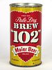 1953 Brew 102 Beer 12oz Flat Top Can 41-30.1, Los Angeles, California