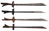 Four Southeast Asia Campilan Swords