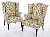 5654704: Pair of George III style Wing Chairs with Cruelwork
 Upholstery, 20th Century EV1DJ
