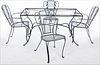5654710: Saltorini Wrought Iron Dining Table and 4 Chairs EV1DJ