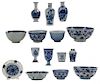15 Pieces Blue and White Porcelain