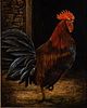 5654921: Decorative Rooster Painting, Signed 'Painter', Oil on Canvas, 20th C EV1DL