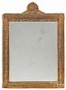 Tramp art carved mirror, ca. 1900, overall - 14'' x 9 3/4'', together with a small tiered frame