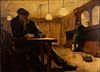 5565024: Saul Levine (b. 1915), John's Tavern, Oil on Canvas E9VDL