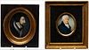 5565166: School of William Wood, Portrait Miniature of a
 Gentleman and Another, 18th Century and Later E9VDL