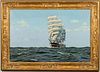5565206: Attributed to Charles Pears (1873-1958), Clipper
 at Sea, Oil on Canvas E9VDL