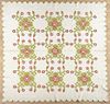 Pennsylvania floral appliqué quilt, early 20th c., 92'' x 92''.