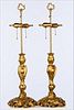 5565091: Pair of Louis XV Style Gilt Bronze Candlesticks
 Now Mounted as Lamps, 19th Century E9VDJ