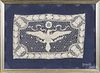 Framed lace of an American Eagle, 19th c., 9'' x 14''.