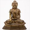 5565353: South East Asian Brass Seated Figure of Buddha E9VDC