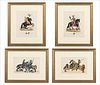 5582793: Set of Four English Prints of Knights, Hand Colored Engravings E9VDO