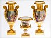 5493053: Pair of French Porcelain Urns and a Single Small Austrian Urn E8VDF