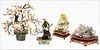 5493150: Two Jade Carvings and Two Hardstone and Jade Trees E8VDC