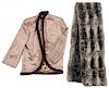 Ladies Silk Jacket, Chinchilla Stole