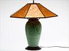 5493169: William Morris Studio Ceramic Lamp with Mica Shade, Modern E8VDF