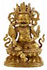 Gilt-Decorated Sino-Tibetan Bronze
