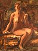 SEATED NUDE MODEL OIL PAINTING