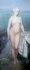 NAKED BLONDE WOMAN OIL PAINTING