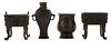 Two Archaistic Bronze Vases and Two