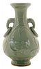 Ming Style Celadon Molded Pear-Shaped