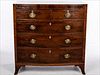 5325932: George III Style Inlaid Mahogany Bowfront Chest
 of Drawers, 19th Century EL5QJ