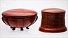 5326042: Two Burmese Red Lacquer Containers EL5QC
