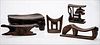 5325963: Group of 4 African Style Headrests and a Philippines
 Footrest, 20th Century EL5QA