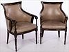5326088: Pair of French Style Stained Wood Tub Chairs, 20th Century EL5QJ