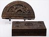 5326027: Old Wood Turkman Box, (Uzbekistan/Turkmenistan)
 and a Demilune Weight Box EL5QC
