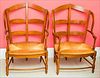 5085435: Pair of French Provincial Style Rush Seat Armchairs EL2QJ