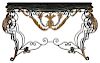 Gilt and Black-Painted Wrought Iron