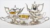 5081428: Gorham 5 Piece Tea and Coffee Service and a Silverplate Tray EL1QQ