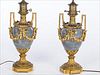 5081497: Pair of Louis XVI Style Gilt-Metal and Marble Lamps, 19th Century EL1QJ