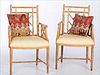 5081628: Pair of Faux Bamboo Open Armchairs, 20th Century EL1QJ