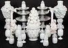 5081510: Group of 18 Various White Glazed Decorative Table Articles EL1QF